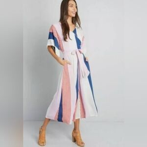 Modcloth x Collextif Keiko Sunset Stripes Cropped Jumpsuit